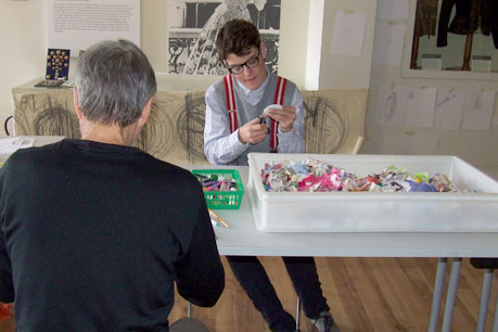 Covered Buttons at Platt Hall Gallery of Costume.