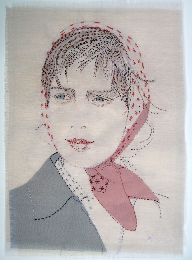 SWEET SIXTEEN | Silk organza, linen, hand stitch; 18 x 27cm; Photo: Emily MacKillop