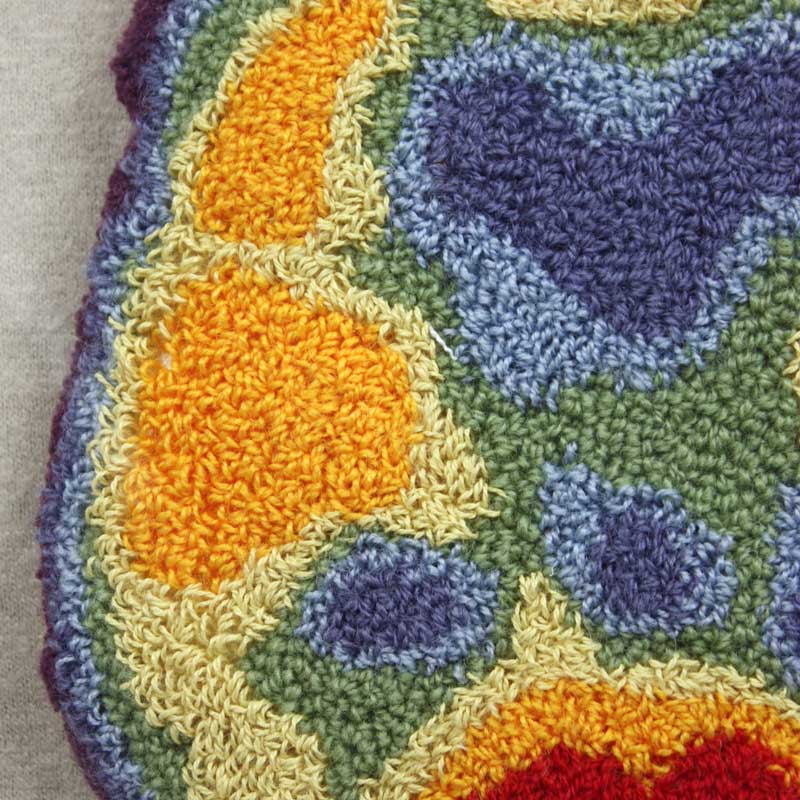 RUN OVER BY MY OWN PARADE | Brain patterns in needle punched wool 15cm x 12cm (detail).