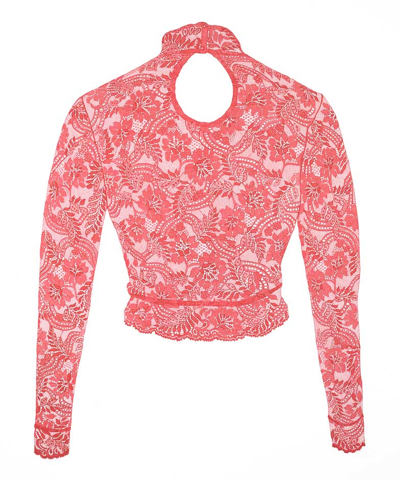 RED LYCRA LACE TOP | Ink on paper (2016) 67 x 86cm