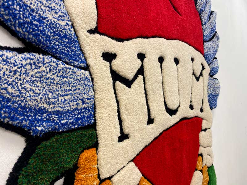 UNTITLED (MUM) | Hand tufted Axminster yarn (detail).