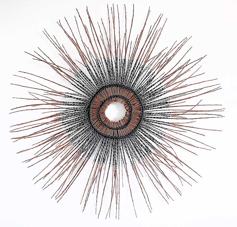HOTEL COMMISSION #3 | Willow, paint, cotton covered wire, thread | Diameter - 100 cm | Photo: Ann Goddard